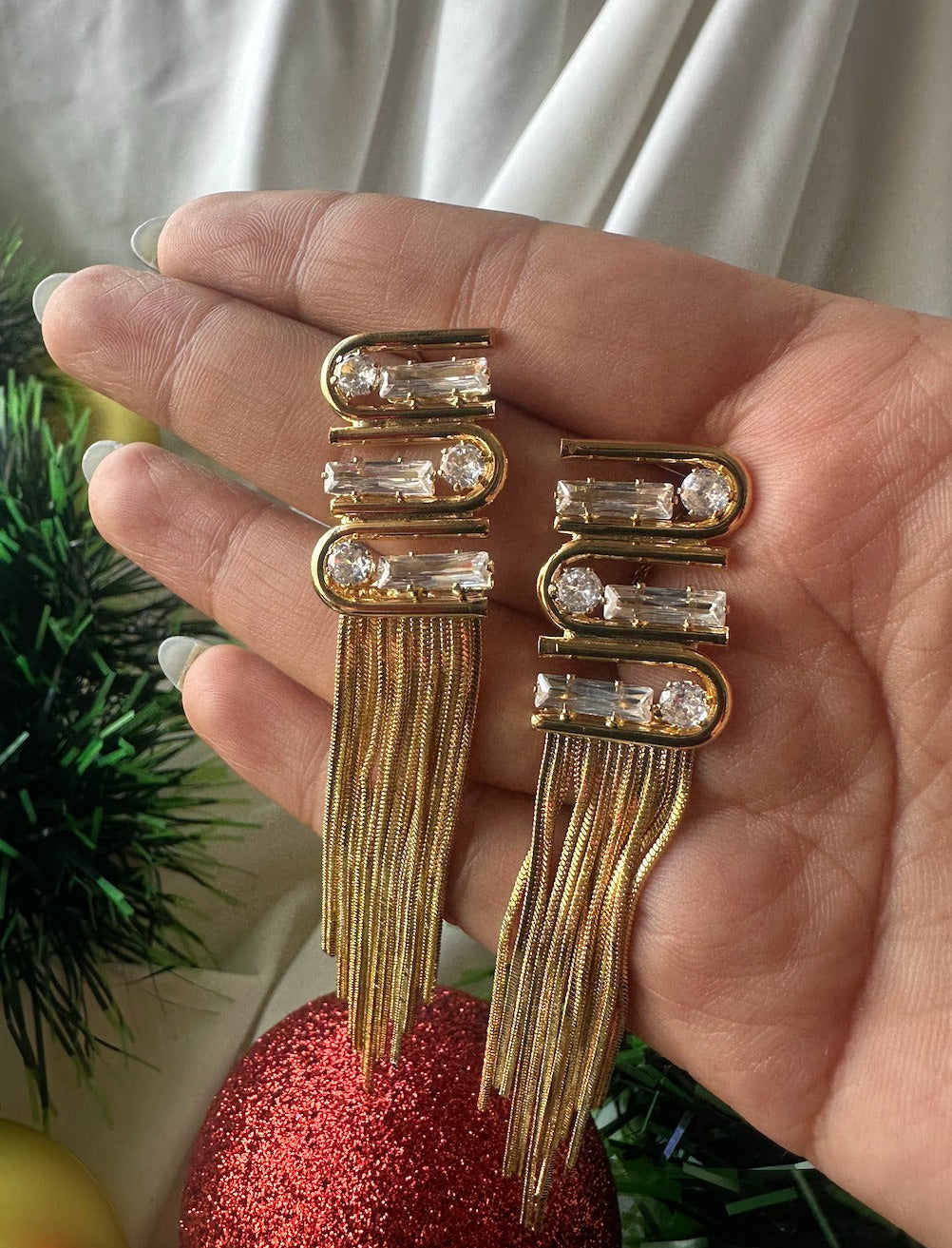 Disco Drip Tassel Earrings