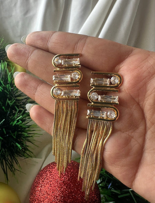 Disco Drip Tassel Earrings