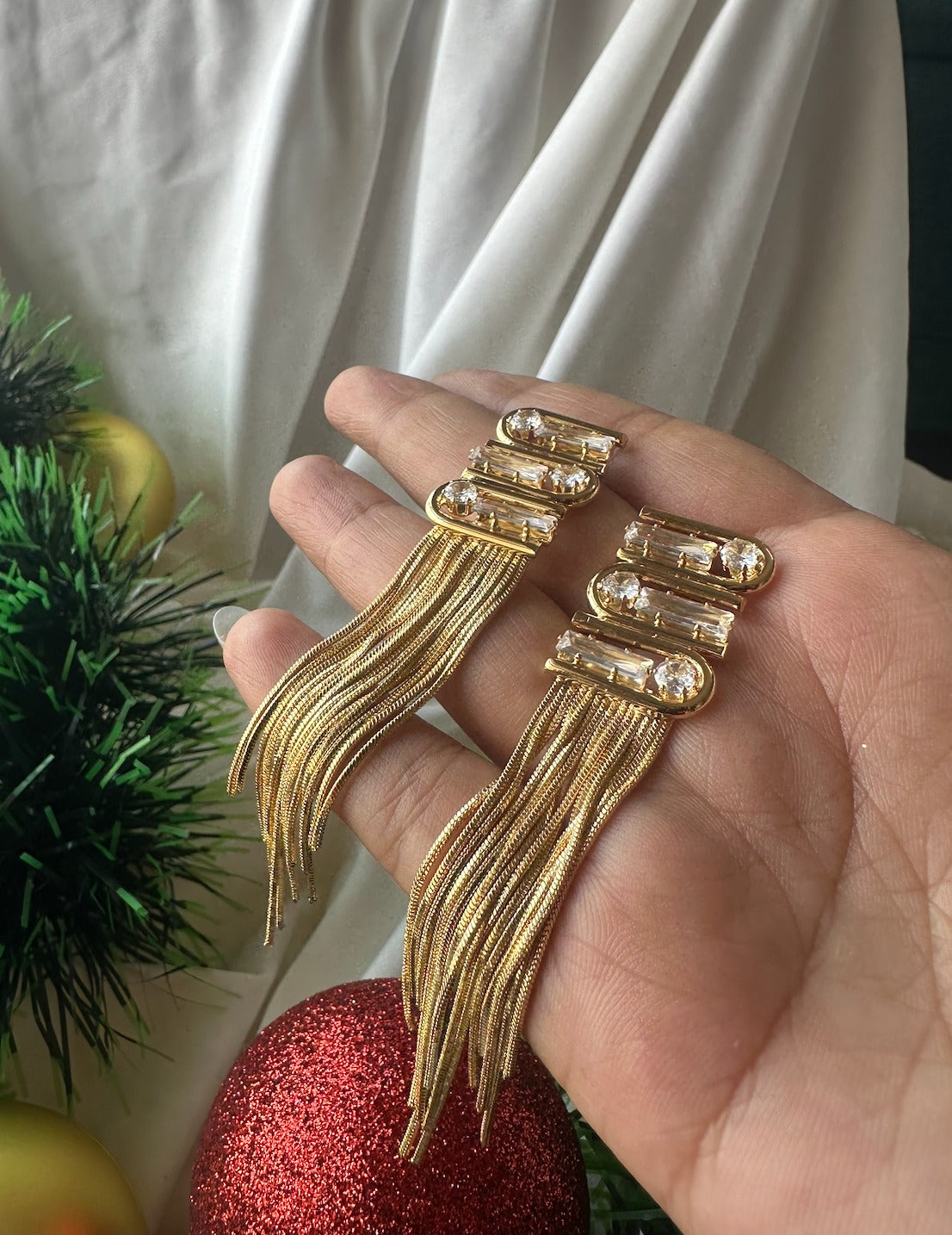 Disco Drip Tassel Earrings