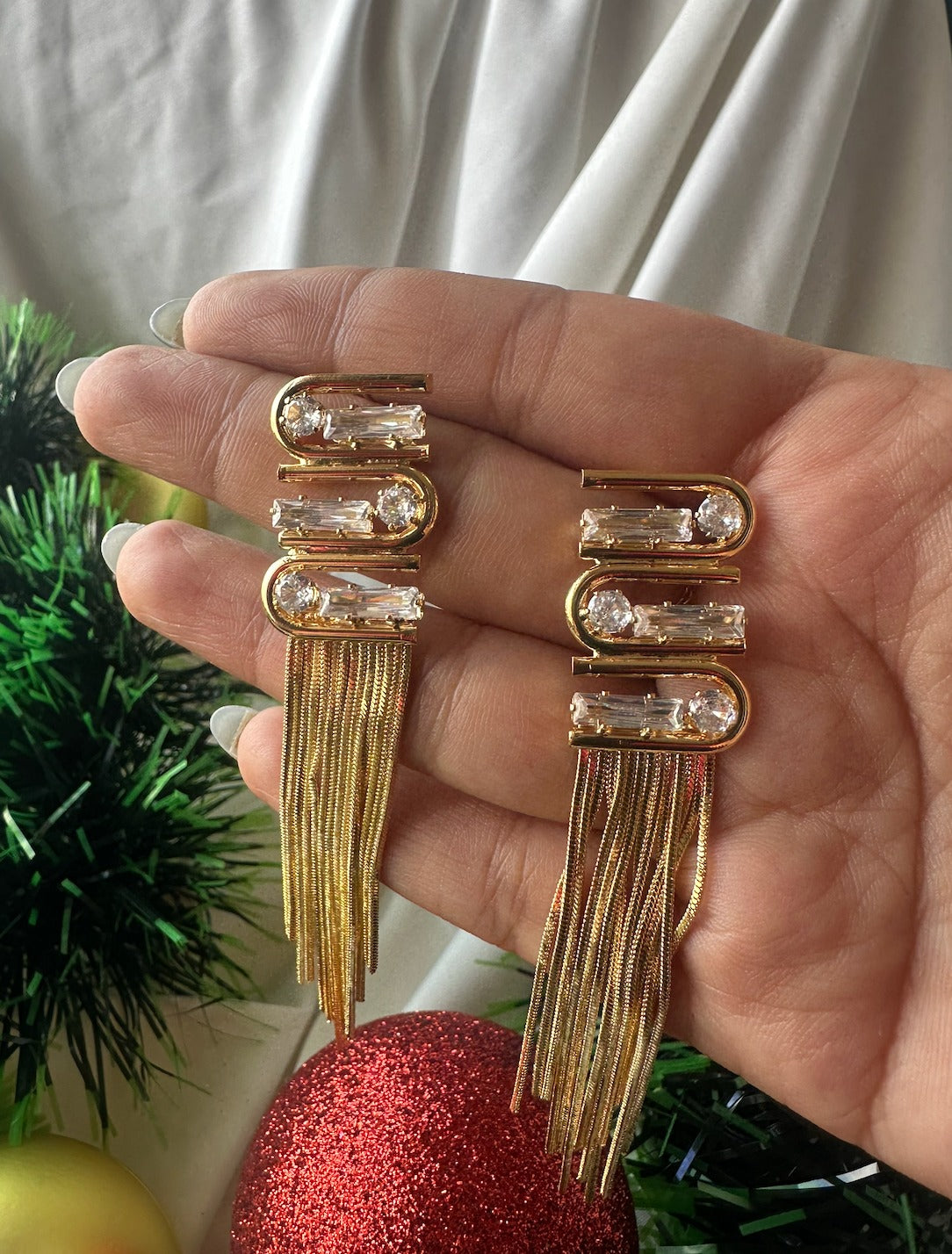 Disco Drip Tassel Earrings