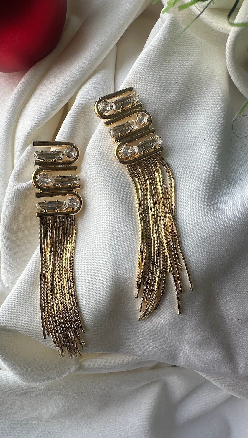 Disco Drip Tassel Earrings