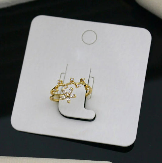 Flower Gold Dipped Ring